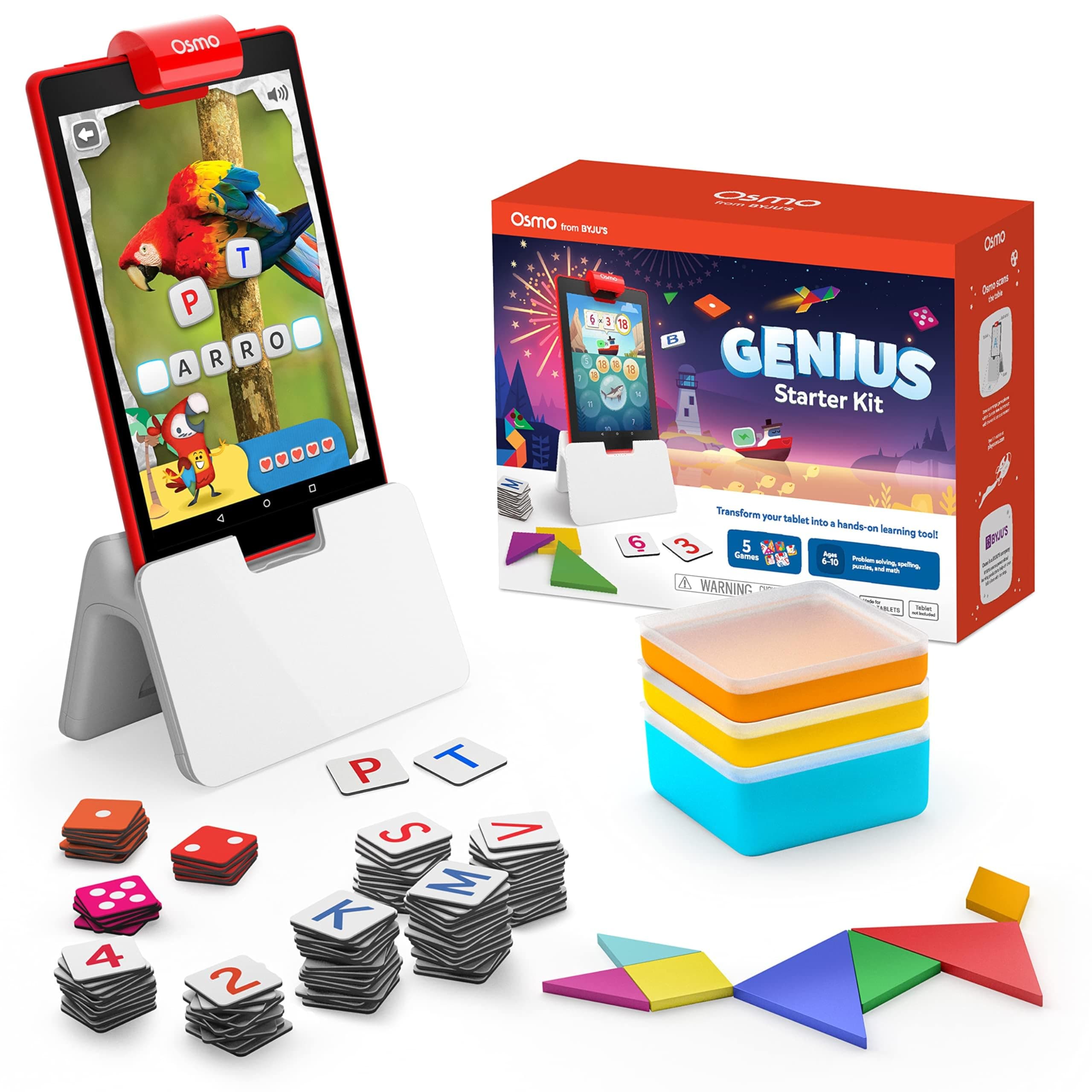 Genius Starter Kit for Fire Tablet - 5 Educational Learning Games - Ages 6-10 - Math, Spelling, Creativity & More - STEM Toy Gifts for Kids, Boy & Girl (Fire Tablet 5 Games)