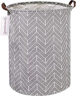 Large Storage Basket,Laundry Hamper/Bathroom/Home Decor/Collapsible Round Storage Bin,Boys and Girls Hamper/Boxes/Clothing(Grey Wheat)