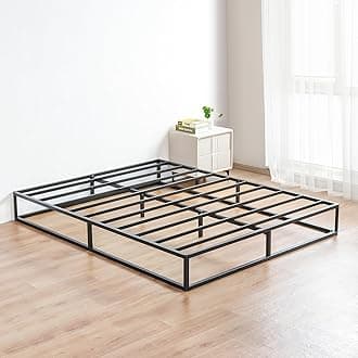 Olee Sleep 9 Inch Modern Metal Platform Bed Frame, Steel Slat Anti-Slip Support, Steel Mattress Foundation, No Box Spring Needed, Black, King Size