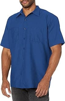 Mens Industrial Work Shirt, Regular Fit, Short Sleeve