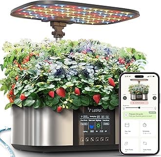 LPH-Max Hydroponics Growing System Kit, 21 Pods APP & WiFi Automatic Controlled Smart Indoor Garden with 36W LED Grow Light, Auto Drip Irrigation Kits, Self-Managed Nurturing & Watering