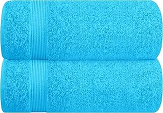 Belizzi Home Cotton 2 Pack Oversized Bath Sheet 35x70, Large Bath Sheet, Ultra Soft, Absorbent, Compact, Eco-Friendly, Recyclable, Quick Drying and Lightweight Towel - Turquoise Blue