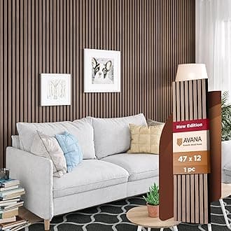 Avana Acoustic Wood Wall Panels – 47.2 X 12.6 Inch Walnut Acoustic Panels 1 PC – Wall Panels for Interior Wall Decor for Homes, Offices, Studios – Modern Sturdy and Durable Wood Panels for Wall