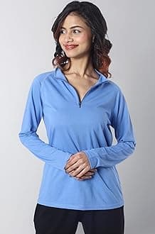 Women's Cotton Regular Fit Tshirt Full Sleeve Zipper Tshirt T-Shirt Full Sleeves