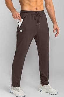 G Gradual Men's Sweatpants with Zipper Pockets Tapered Joggers for Men Athletic Pants for Workout, Jogging, Running