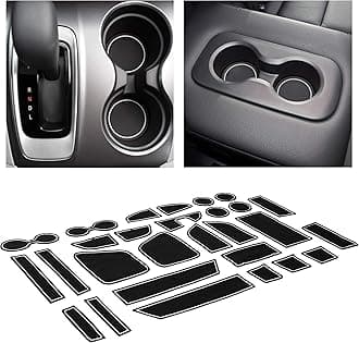 CupHolderHero for Honda Passport Accessories 2019-2022 Premium Custom Interior Non-Slip Anti Dust Cup Holder Inserts, Center Console Liner Mats, Door Pocket Liners 28-pc Set (White Trim)