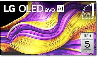 97-Inch Class OLED evo AI 4K G5 Series Smart TV w/Dolby Atmos, Dolby Vision, HDR10, AI Super Upscaling 4K, Filmmaker Mode, Wow Orchestra, Alexa Built-in (OLED97G5WUA, 2025)