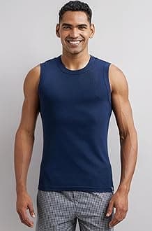 9930 Men's Super Combed Cotton Rib Solid Slim Fit Round Neck Muscle Vest