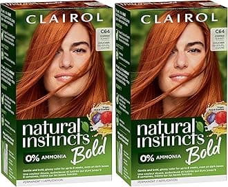 Natural Instincts Bold Permanent Hair Dye, C64 Copper Sunset Hair Color, Pack of 2