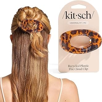Medium Flat Claw Clips for Women - Stylish Flat Hair Clips, Strong Hold for Thick & Fine Hair | Non-Slip for Secure, Comfortable All-Day Wear | Ideal Gifts for Women - Tortoise Design