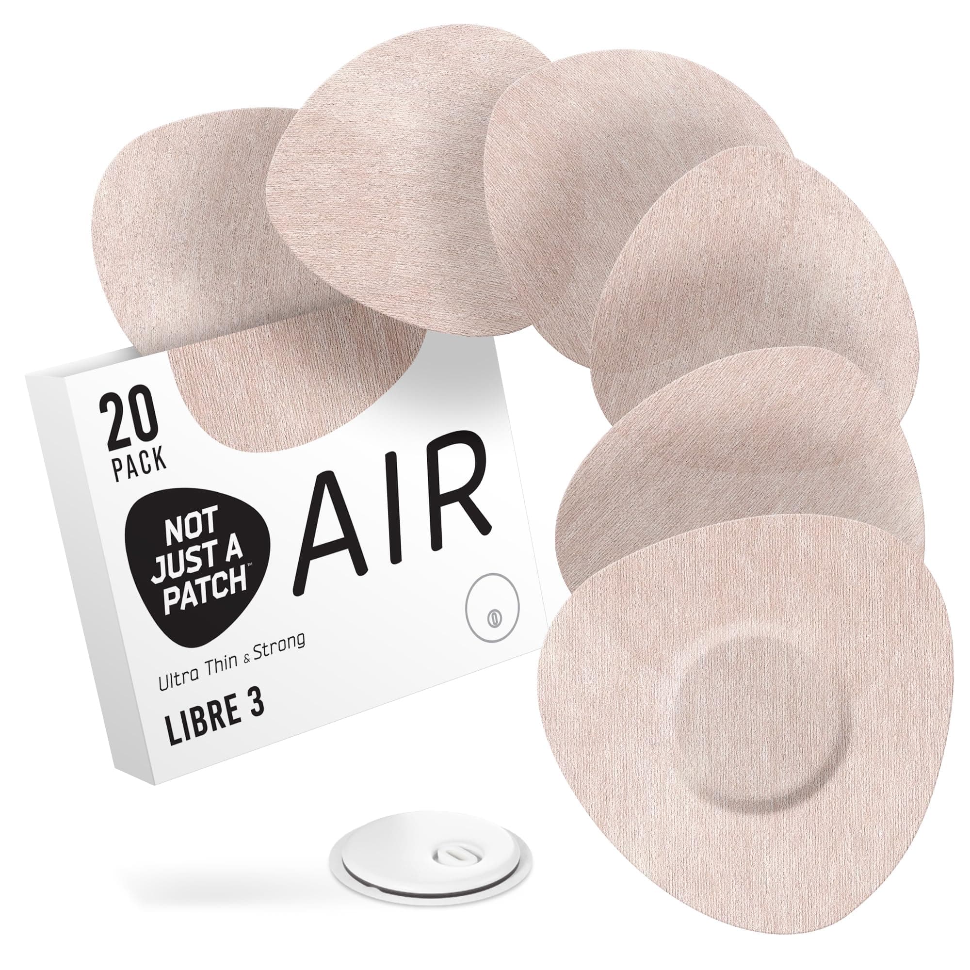 Air Libre 3 Sensor Covers (20 Pack) - Thin, Strong & Light Adhesive Patches with Ultra-Hold 14 Day Adhesion
