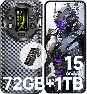 WP200 Pro Rugged Smartphone 5G - Android 15, 72GB（24+48） RAM+1TB ROM, 6.7" Rugged Phone, 8800mAh Android Phones, 108MP Camera, IP68/69K Waterproof Phone, 4G Dual SIM/NFC/OTG/GPS, 2025 (Grey)