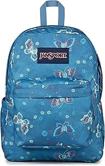 JanSport SuperBreak Plus Backpack with Padded 15-inch Laptop Sleeve and Integrated Bottle Pocket - Spacious and Durable Daypack for Work and Travel - Butterfly Baddie