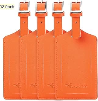 Luggage Tags for Suitcases PU Leather Travel Tags Bag Tags Privacy Protection Travel Essentials