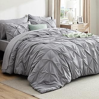Bedsure Full Size Comforter Sets - Bedding Sets Full 7 Pieces, Bed in a Bag Grey Bed Sets with Comforter, Sheets, Pillowcases & Shams, Adult & Kids Bedding