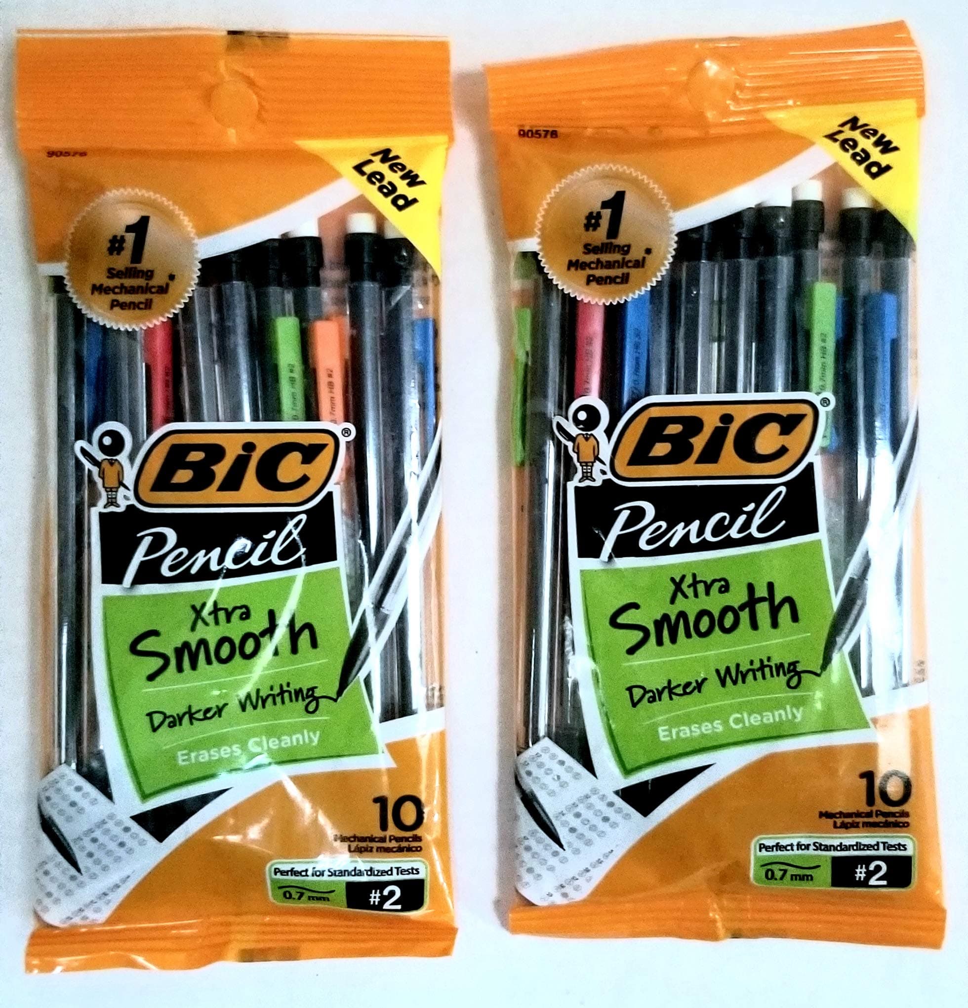 BICXtra Smooth #2 Mechanical Pencil, 0.7mm Lead, 10 Count 2 Pack