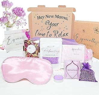 New Mum Pamper Kit, Lovely Relaxing Baby Shower Gifts for Mums To Be, Self Care Spa Box Set, Women Beauty Gifts For Mummy To Enjoy