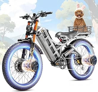 eAhora Romeo Pro 2 ebike-[2026 Latest] 46 MPH 4000W Dual Motor Ebike,52v 70Ah 200 Miles Long Range Electric Bike for Adults，26" Fat Tire Full Suspension Mountain Bike,Off-Road Fastest Electric Bike