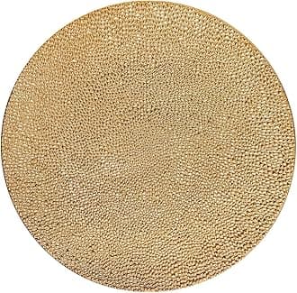 13inch Round Plastic Charger Plates,Set of 8,Charger Plates for Dinner,Wedding,Party,Event Decoration. (Bubble Gold) …