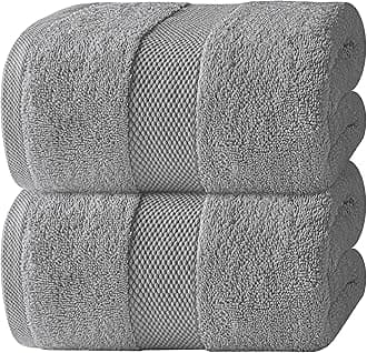 White Classic Luxury Bath Sheet Towels Extra Large | Highly Absorbent Hotel spa Collection Bathroom Towel | 35x70 Inch | 2 Pack (Grey)