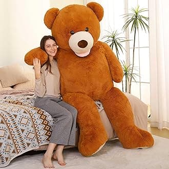 Giant Teddy Bear Plush 6ft, Life Size Huge Brown Teddy Bears for Boyfriend, 6 Foot Large Big Stuffed Animal Gifts for Lover on Valentines, Anniversary, Birthday
