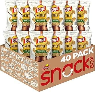 Kettle Cooked Potato Chips, 40% Less Fat Original, 1.375 Ounce (Pack of 64)