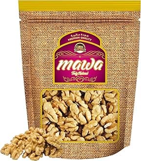– Mawa Premium Raw Chilean Walnuts 500g | Super Jumbo Size | Fresh and Crunchy from Mawa Dry Fruits Variety | Whole & All Natural | ELHP-90 Size | Resealable Zipper Pouch | 500g