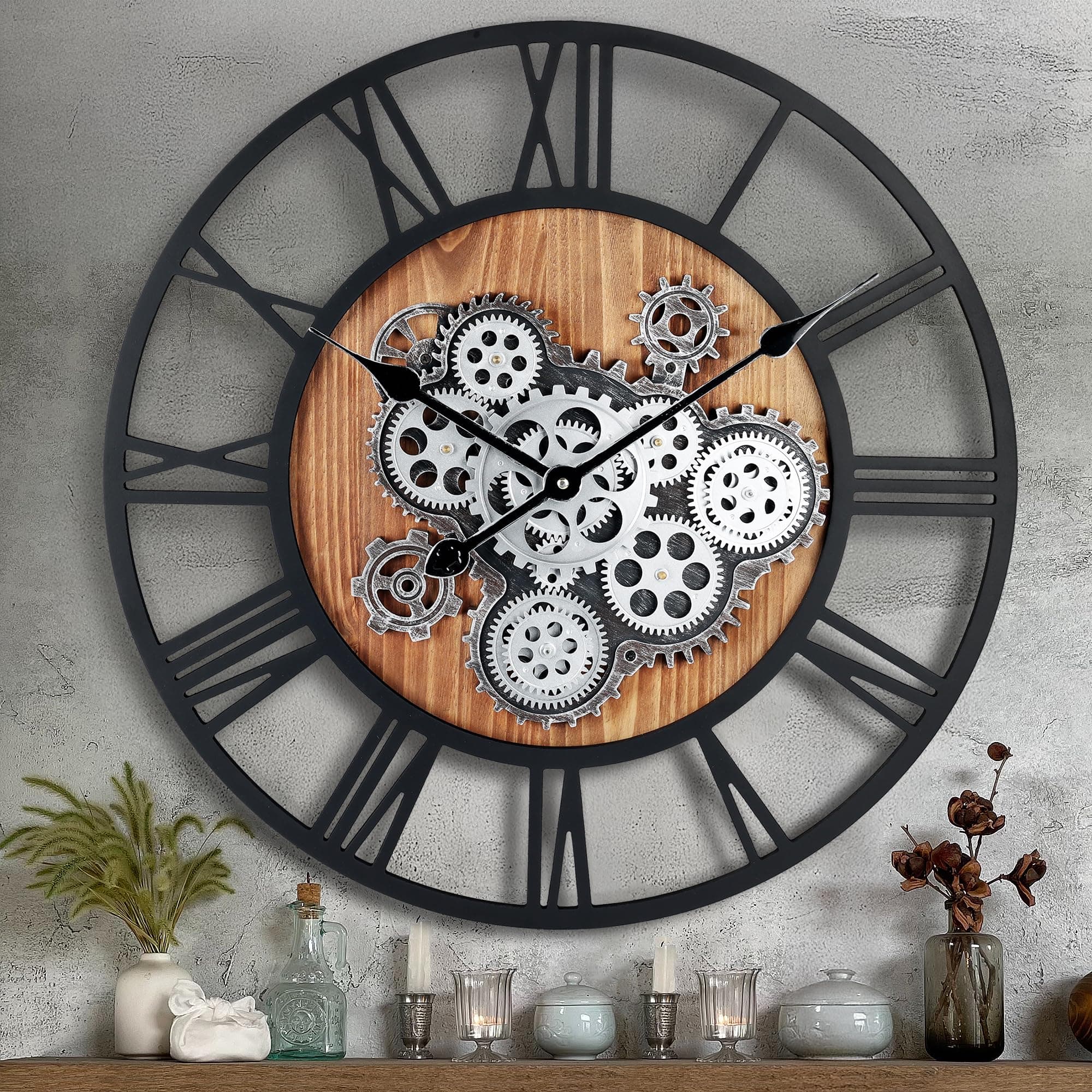 Moving Gears Wall Clock