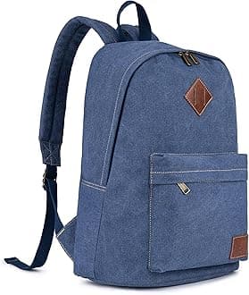 Canvas Vintage Backpack Lightweight Travel Daypack Laptop Backpack College Student Rucksack for Men Women
