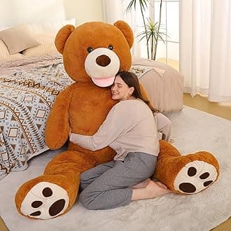 MorisMos Giant Teddy Bear Plush 5ft, Life Size Huge Brown Teddy Bears for Boyfriend, 5 Foot Large Big Stuffed Animal Gifts for Lover on Valentines, Anniversary, Birthday