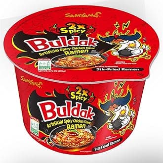 2X Buldak Spicy Hot Chicken Stir Fried Big Bowl Ramen 3.70 oz (Pack of 1)