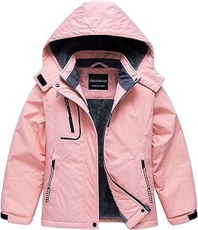 Girl's Waterproof Ski Jacket Warm Winter Snow Coat Windproof Snowboarding Rain Jacket