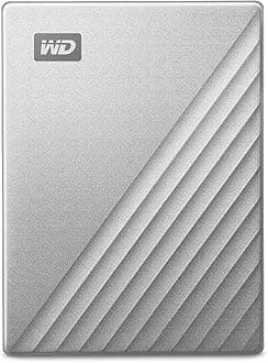 Western Digital WD Portable HDD 2TB USB Type-C Silver My Passport Ultra Encryption Password Protection External Hard Drive
