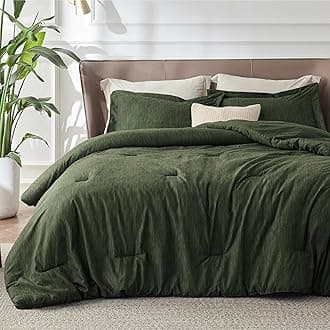 Bedsure Oversized King Comforter Set - Dark Green Soft Bedding for All Seasons, Cationic Dyed Bed Set, 3 Pieces, 1 Oversized King Size Comforter (120"x98") and 2 Pillow Shams (20"x36"+2")