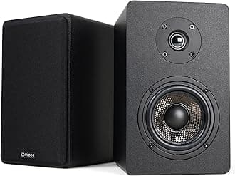 Micca MB42X Advanced Bookshelf Speakers for Home Theater Surround Sound, Stereo, and Passive Near Field Monitor, 2-Way (Black, Pair)