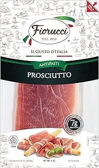 Fiorucci Prosciutto, Hand-selected, Hand-trimmed and Carefully Aged, 7g of Protein, 3 Oz (Pack of 12)