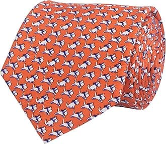 100% Silk Fancy Animal Print Ties for Men, for Casual Wedding Party