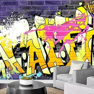 wall26 Removable Wall Sticker/Wall Mural Stylish Hip-Hop Typography Spray Paint Graffiti & Street Art Cityscape Digital Art Realism Urban Edgy for Living Room, Bedroom, Office - 66x96 inches