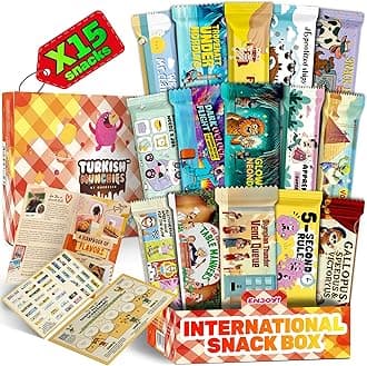 International Food Hamper | Premium Exotic Foreign Foods | Unique Hampers & Gourmet Gift for Men and Women | American Alike Retro Turkish Foods | Full-Size + Bonus Snacks (Midi Pink)