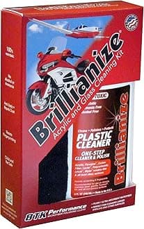 Plastic and Glass Cleaning Kit with Terry Style Microfiber Polishing Cloth