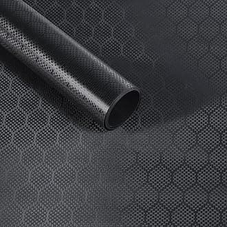 Honeycomb Carbon Fiber Vinyl Wrap, Hex Pattern Vinyl Car Wrap with Air Release Technology, Self-Adhesive DIY Auto Exterior Interior Decor Film Sticker (Matte Black, 1ft x 5ft)