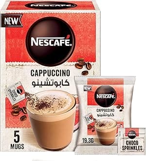 Cappuccino Foamy Coffee Mix With Chocolate Sprinkles 19.3g (5 Sticks)