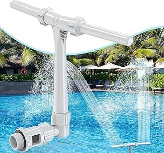POOLHACKER Pool Fountain - Dual Spray Water Fountains for Above Ground/Inground Pools, 2-in-1 Adjustable Waterfall Pool Sprinkler Fountain for Cooling & Relaxation, Swimming Pool SPA Accessories
