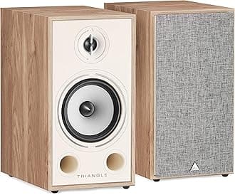 triangle - BOREA BR03 Hi-Fi Bookshelf Speakers - Power handling 100W - Output 90 dB/W/m - Versatile Music and Home Cinema - 206 x 380 x 314 mm - Light Oak (Pair)