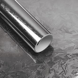 Lypumso Forged Carbon Fiber Vinyl Wrap, Gloss Holographic Chrome Mirror Car Wrap Vinyl DIY Auto Sticker Decal Film Sheet with Bubble Free Air Release (Black, 1ft x 5ft)