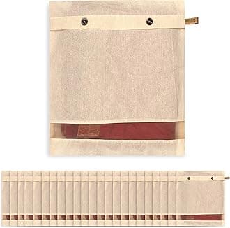 JD FRESH 24 Pcs Saree Covers For Storage/cotton storage bags for clothes/Multi-Purpose Lehenga Storage Bag/Clothes Covers for Dresses/Sarees/Lehengas (14x16 Inch, Brown)