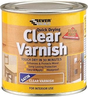 Quick Drying Clear Varnish – Indoor Use – Ideal For Interior Wood – Scratch-Resistant – Satin Finish – 250ml