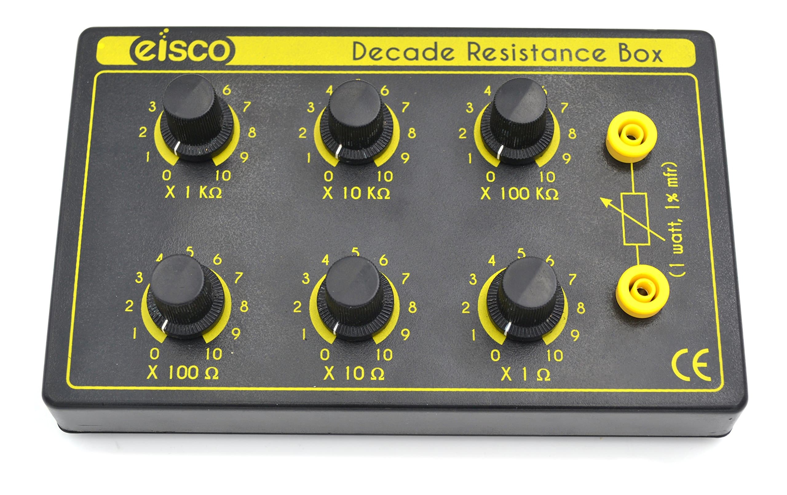 EISCO 6 Decade Resistance Box - Variable from 0-1,111,110 Ohms