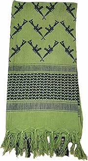 EluShemagh Scarf Men - Women /100% Cotton Military Shemagh Keffiyeh Scarf Arafat Tactical Desert Rave Bandana Head Wrap