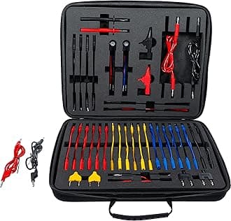 BGS 2184-1 Measuring Cable and Probe Set, 92 Pieces, Test Lead, for Multimeters, Oscilloscopes, Simulators, etc., Black